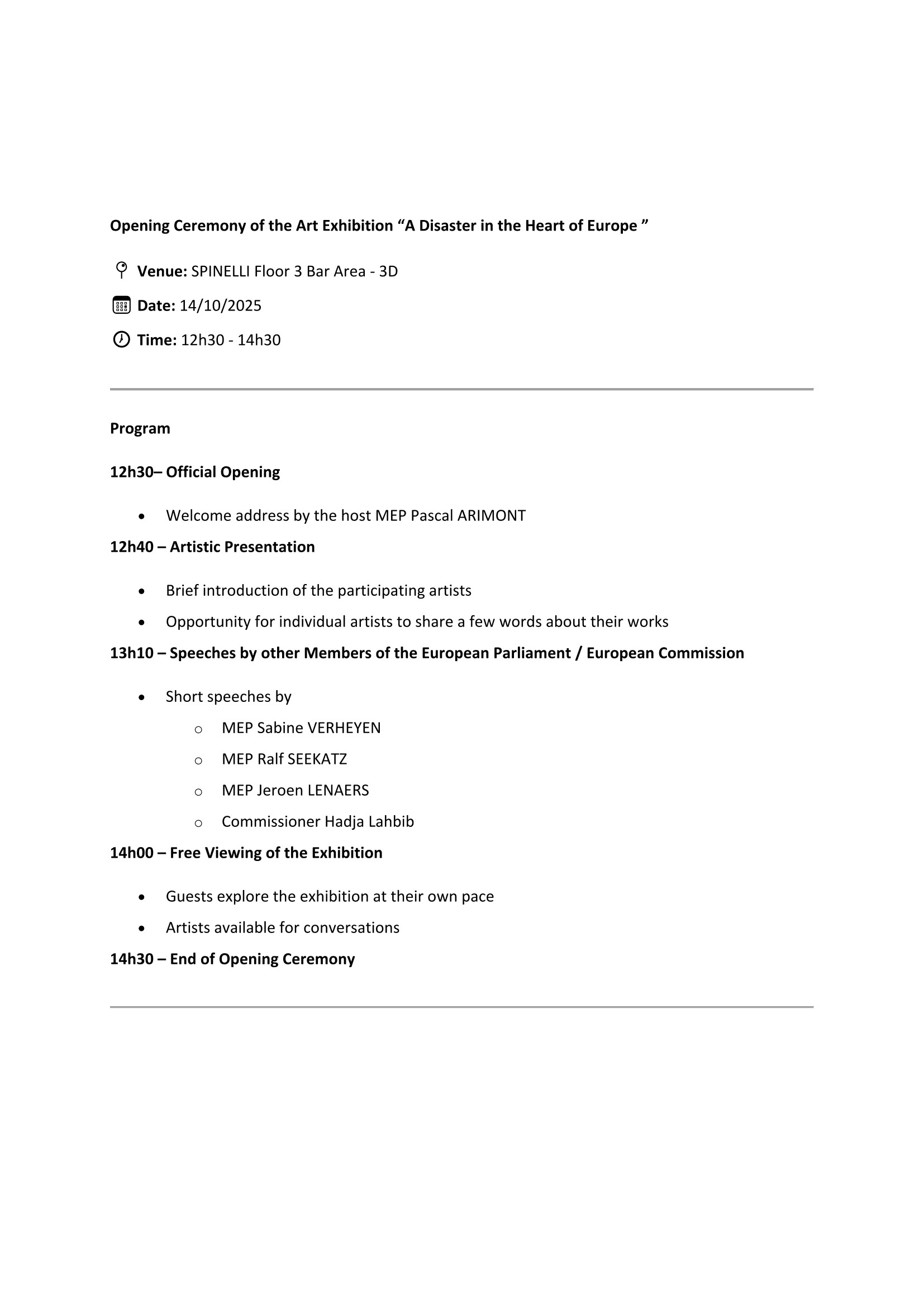 EINLADUNG ZUR AUSSTELLUNGSERÖFFNUNG – Jeder Teilnehmer zählt!